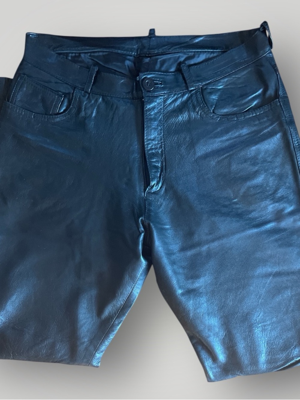 Vintage Men's Black Leather Pants